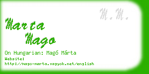 marta mago business card