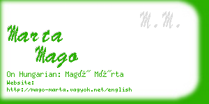 marta mago business card